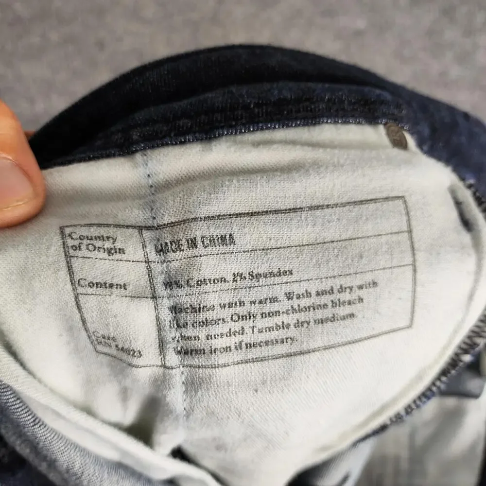 Banana Republic Dark Trouser Jeans Mens 33x34 Blue Dark Wash Straight Denim